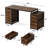 63" Computer Desk With File Cabinet And Drawers
