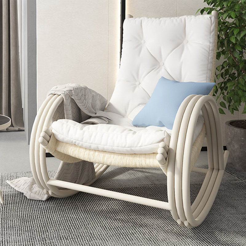 Fauteuil à bascule Creative Fashion, Blanc / Blanc cassé