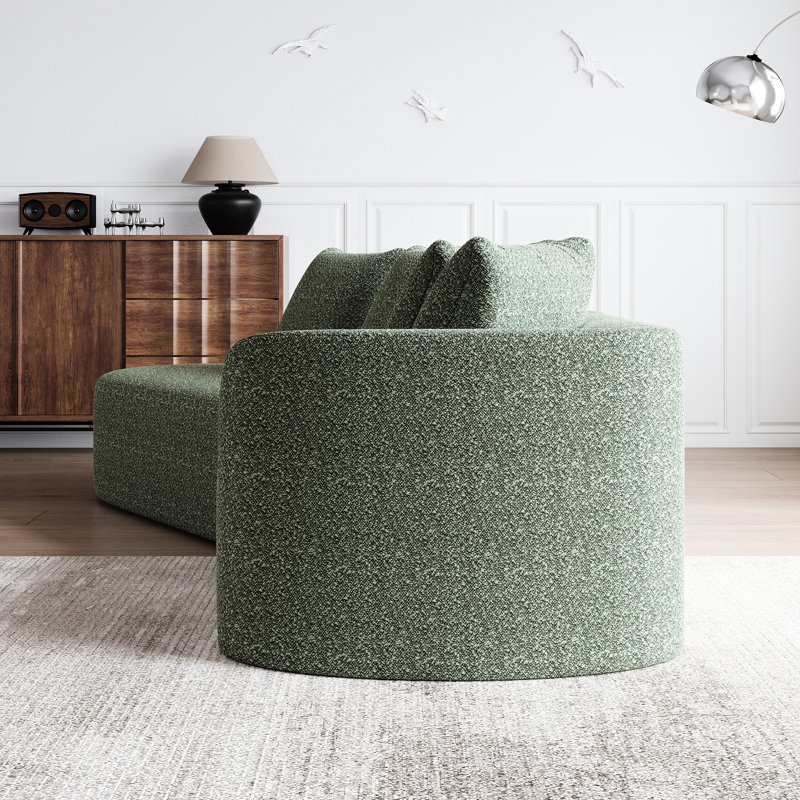 Canapé modulaire surdimensionné moderne en chenille 4 de 112 pouces avec 4 coussins décoratifs, siège à nuage extra profond et large pour le salon et la chambre à coucher, rembourrage en mousse à haute résilience, aucun assemblage requis