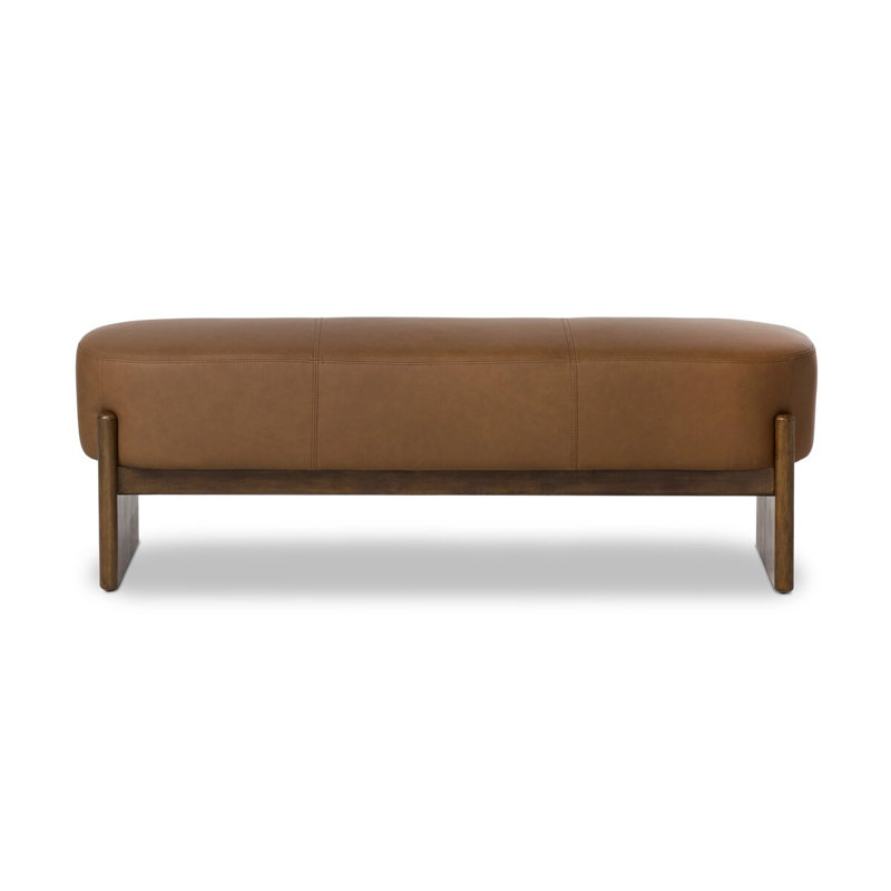 Kirby Accent Bench- 60"-Solema Cream, Maestro Cigar, Terra Brown Parawood