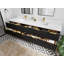 Meuble-lavabo double autoportant 84 po avec comptoir en quartz 84 po-92504052