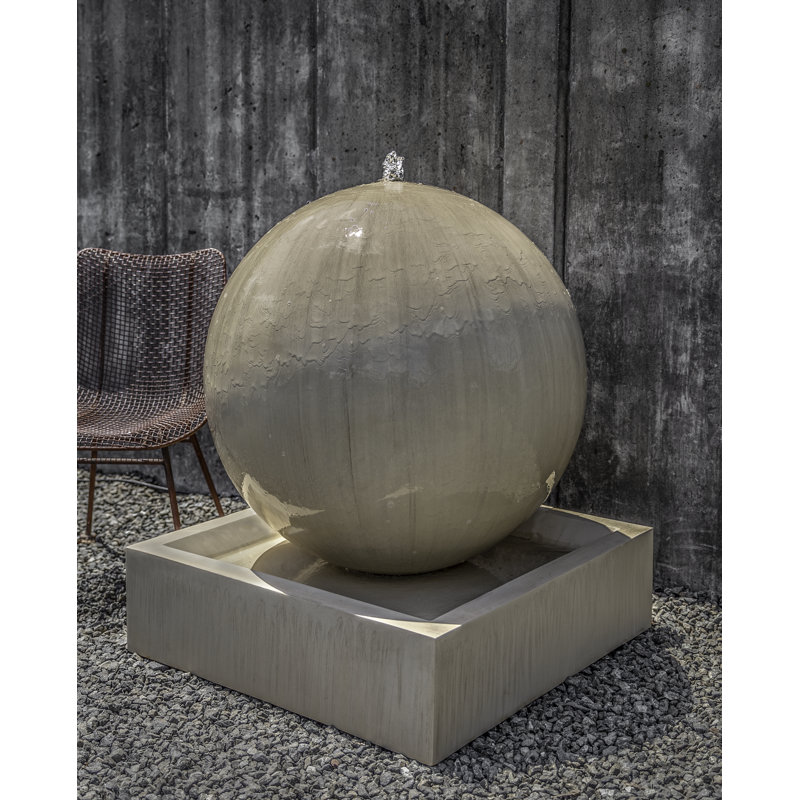 Hand Crafted Weather Resistant Floor Fountain, French Limestone