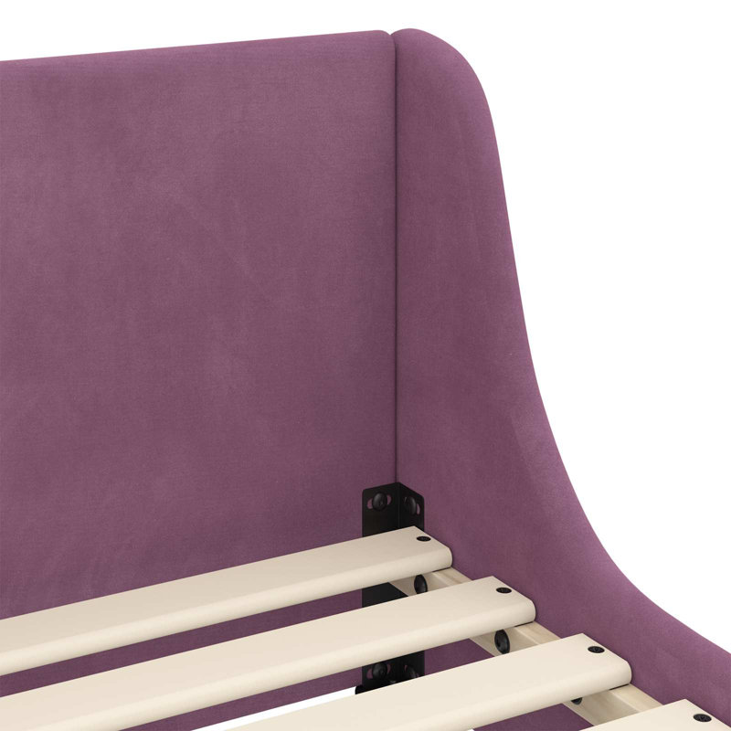 Bed Frame, Purple/Black, Cot Bed / Toddler (70 x 140cm)