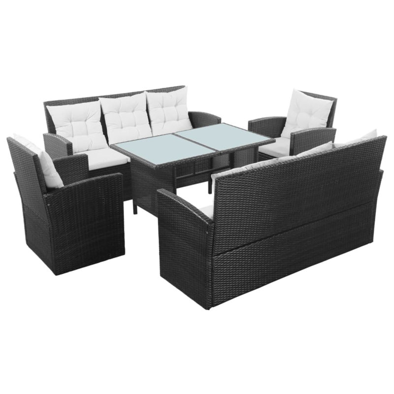 Hatteras 5 Piece Deep seating with Cushions, Black