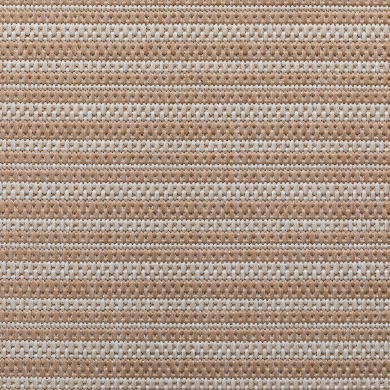 Geometric Indoor / Outdoor Area Rug, Beige, 200x200 cm
