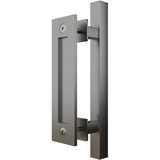 Sliding Door Combo Pull Set, 8-1/2" Flat Pull, 12" Round Bar Pull, By Stone Harbor Hardware