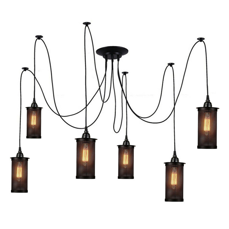 Seese 6 - Light Black Cluster Pendant