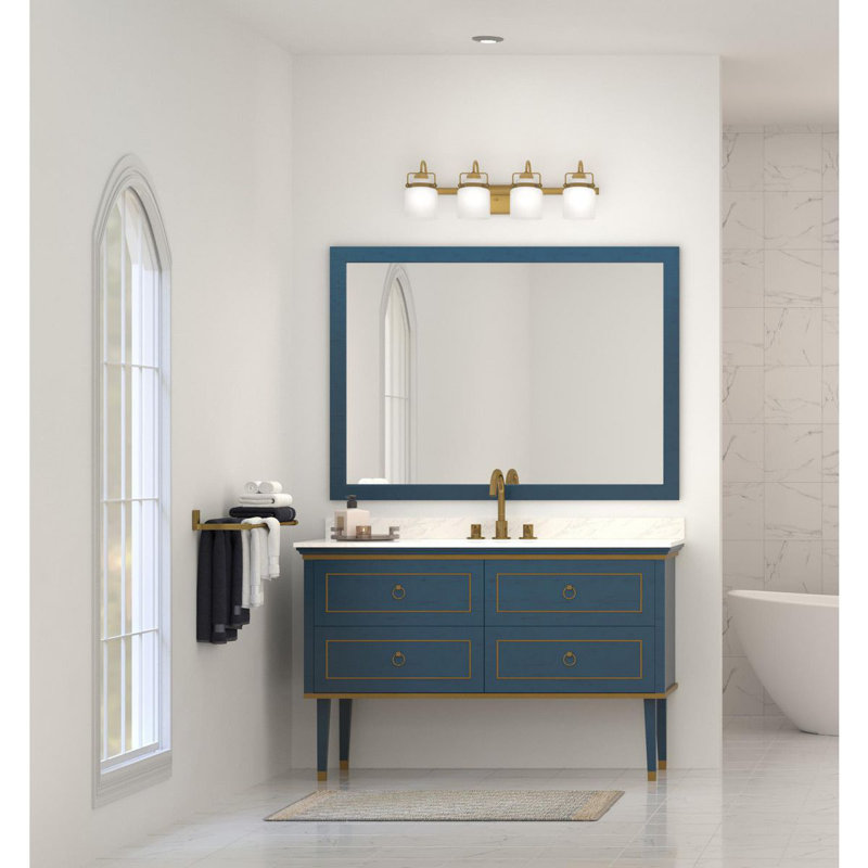 Baburam 4 - Light Dimmable Vanity Light, Vintage Brass