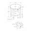 Table d'appoint, 2 niveaux, table de bout, table d'appoint, ronde, table de chevet, lampe, placage, transitionnel