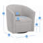 Fauteuil demi-tonneau pivotant Lainey-1334547275