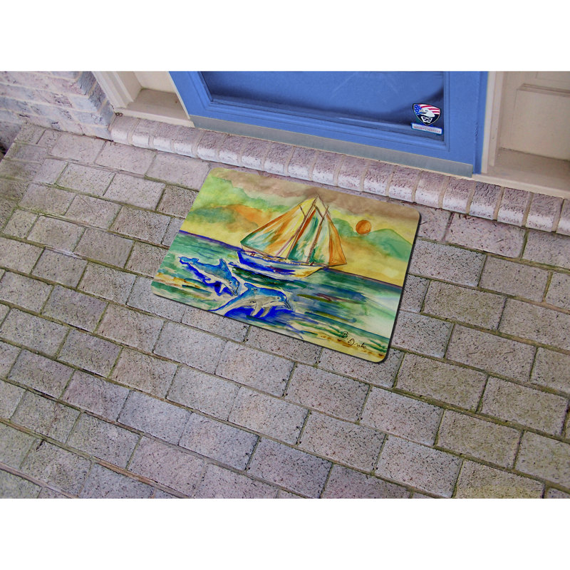Tapis d'extérieur antidérapant Levi Sunset
