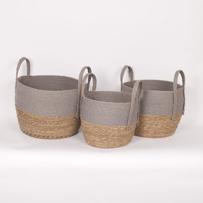 Ensemble de paniers 3 pièces en osier