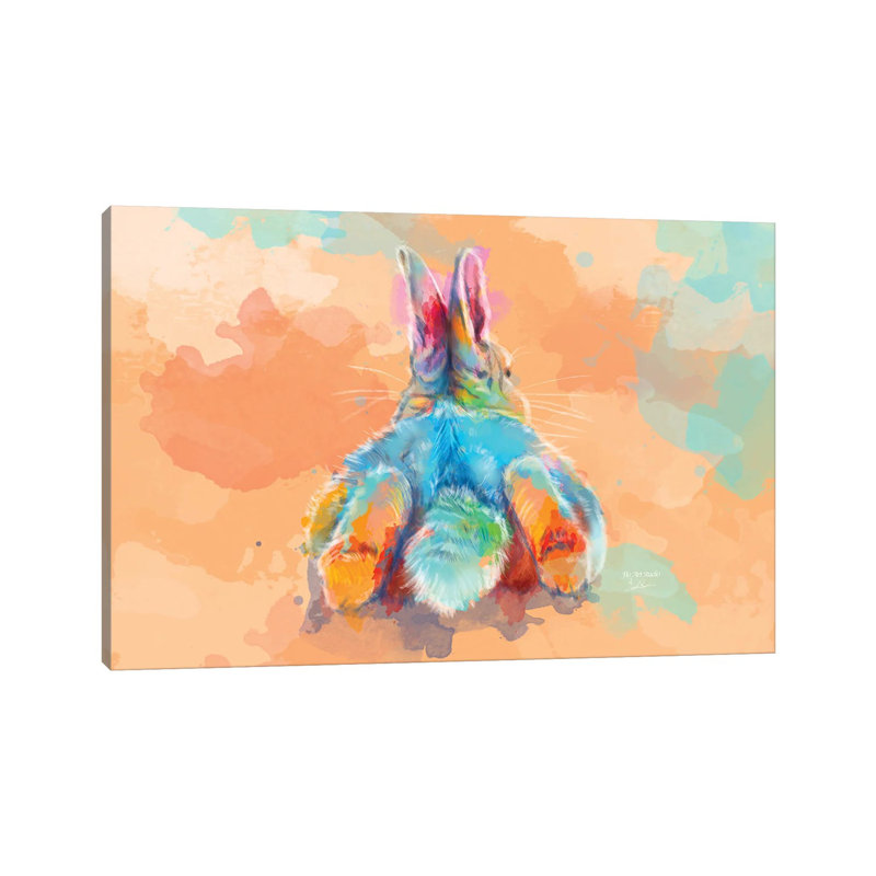 Bunny Butt by Flo Art Studio - Wrapped Canvas Gallery-Wrapped Canvas Giclée, 26"H x 40"W
