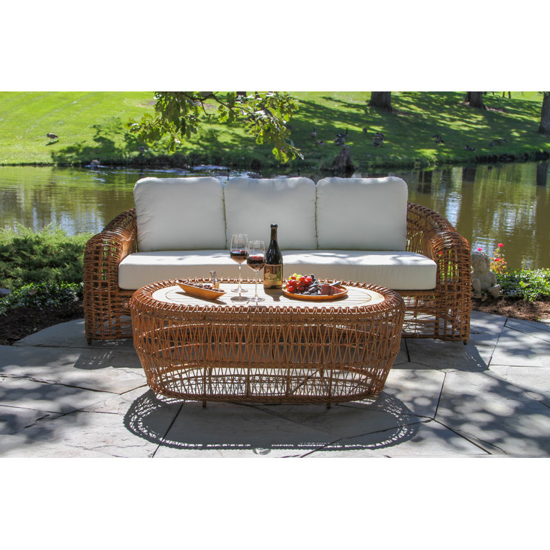 Alyshia 2 Piece Sofa Seating Group with Sunbrella Cushions