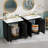 60" Double Bathroom Vanity With Resin Top-787655442
