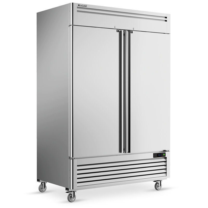 54 po 49 cu. Pi. Portée commerciale 2 portes en acier inoxydable pour congélateur