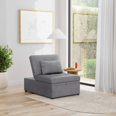 Hulse 3-In-1 Upholstered Convertible Sleeper Chair