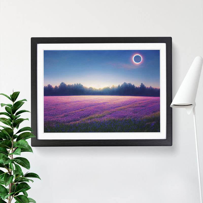 Wild Bluebell Field - Framed Print, Black Framed, 46cm H x 64cm W x 2cm D