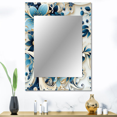 Motif de motif cachemire nautique yukino - Miroir décoratif cachemire, motif floral cachemire