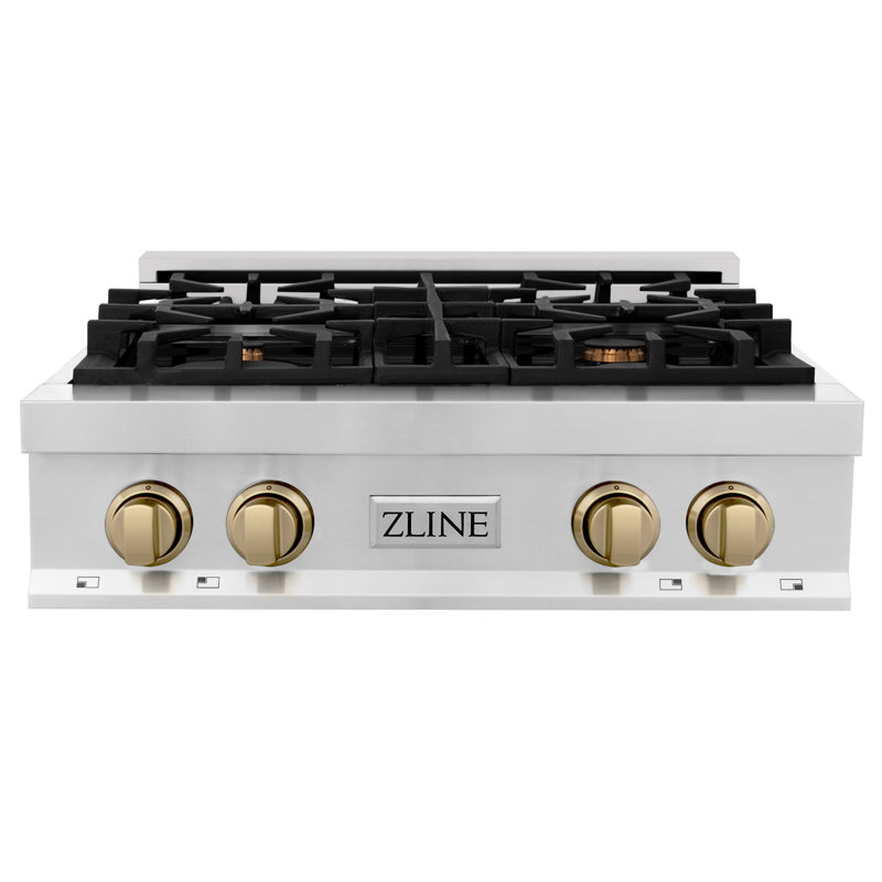 Autograph Edition 30" Gas Cooktop with 4 Burners, Stainless Steel Champagne Bronze