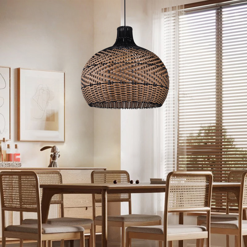 Wunder 1 - Light Natural Dome Pendant, 19.68" H x 19.68" W x 19.68" D