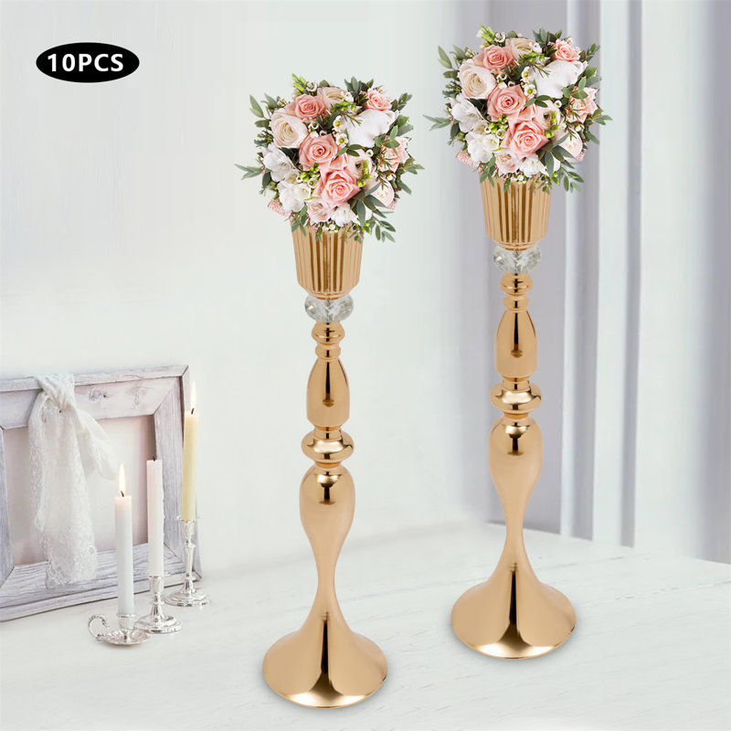 Magers Metal Table Vase, Gold