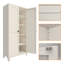 Armoire de porte Shapely avec serrure, armoire de rangement en métal avec portes et tablettes réglables, pour la cuisine, la chambre à coucher, le salon