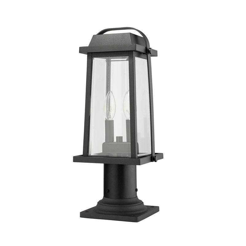 Lampadaire 2 lumières 110,25 po Sisto, Noir, H 16,75 po x l 7,75 po x P 7 po