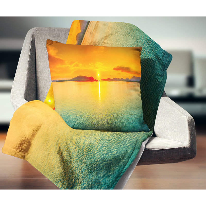 Coussin Sunset Sunset - Sea & Shore, 16 po x 1 po, Coussin décoratif