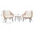 Aiello Wicker 2 - Person Patio Conversation Set with Cushions