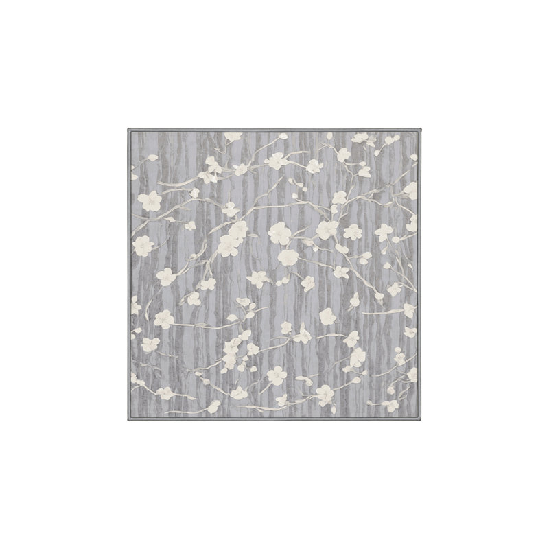 Tapis rose lavable à la machine, Carré 4 pi