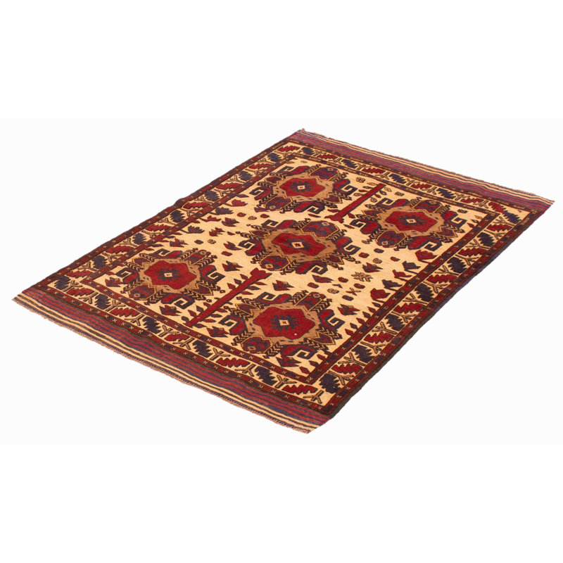 Tapis tadjik brun clair 4 pi 1 po x 5 pi 10 po