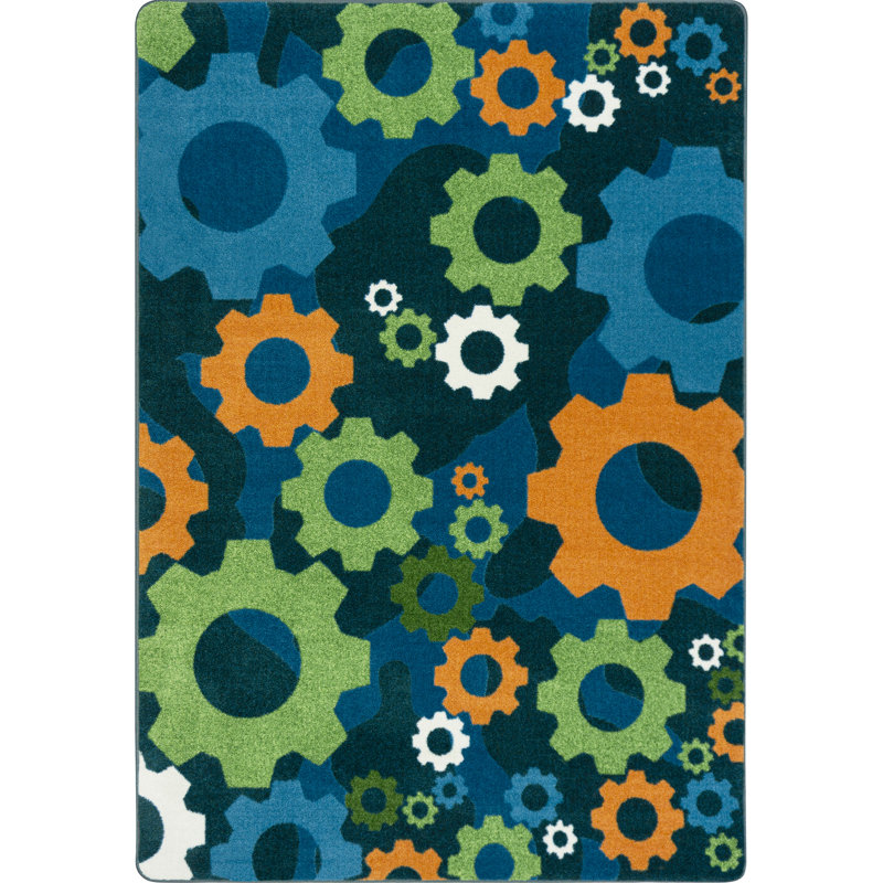 Shifting Gears by Joy Carpets Area Rug, Rectangle 7'8" x 10'9"
