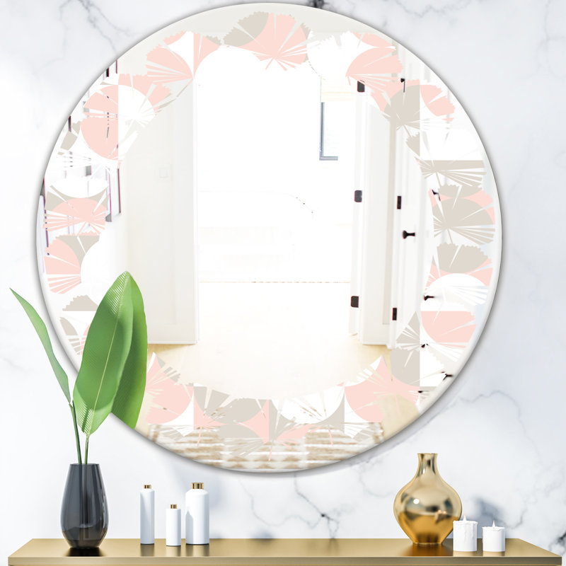 Miroir mural sans cadre à motif de feuilles III Cottage Americana, H 24 po x l 24 po