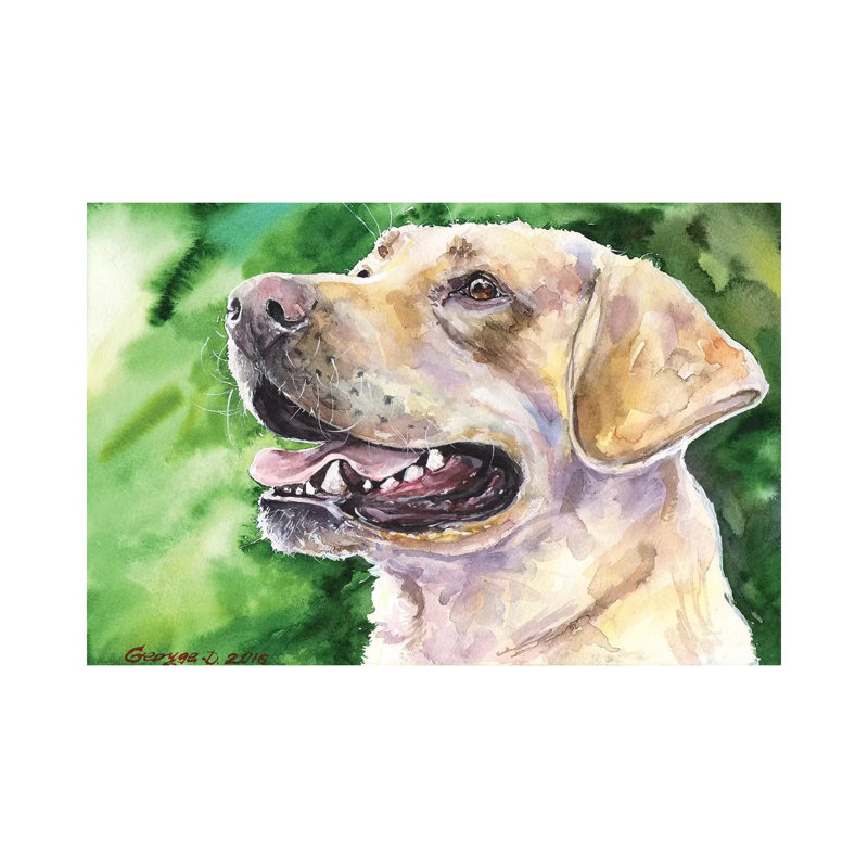 Golden Labrador I by George Dyachenko - Wrapped Canvas Painting, 20.32 cm H x 30.48 cm W