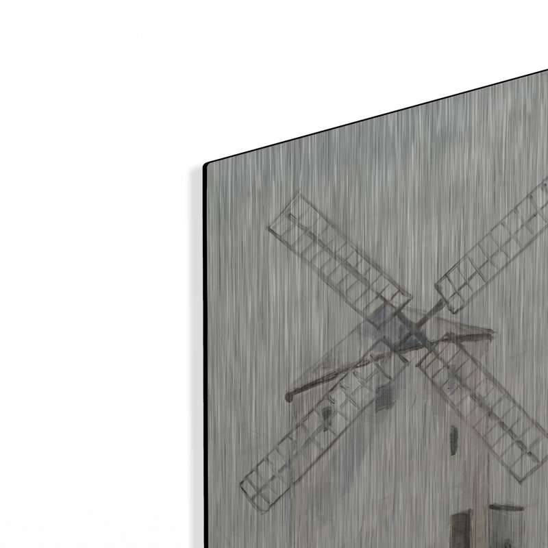  «European Windmill 1» par Ethan Harper, art mural en métal, 12 po x 16 po, H 16 po x l 12 po