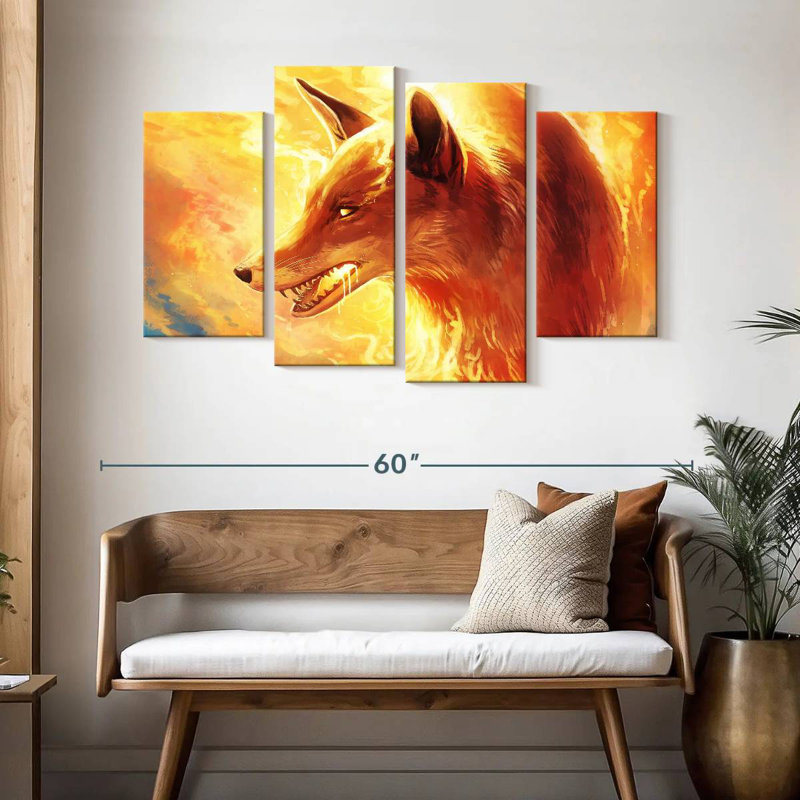 Brampt Fire Fox, 32" H x 52" W