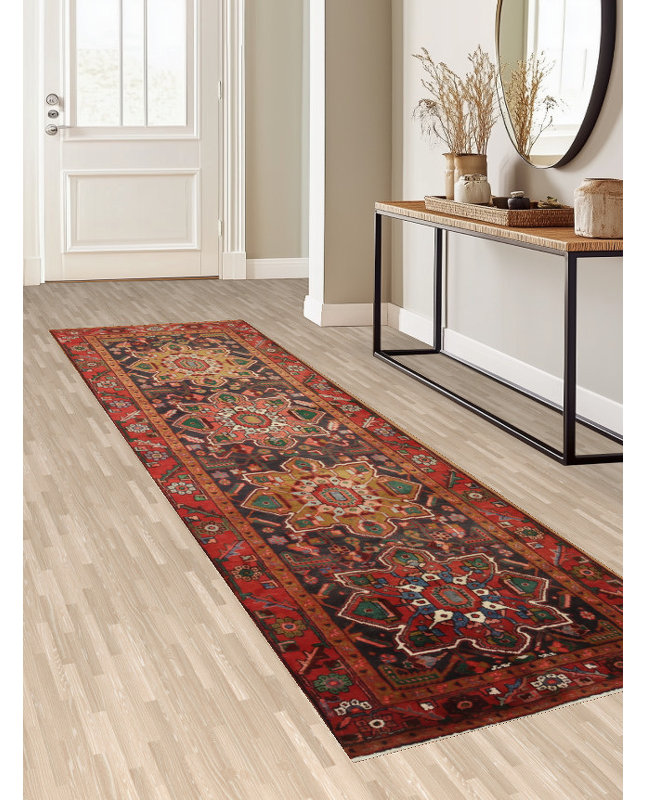 Tapis de couloir vibrant traditionnel