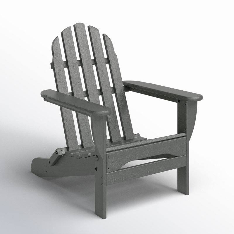 Chaise Adirondack pliante POLYWOOD Classic Adirondack, Gris ardoise