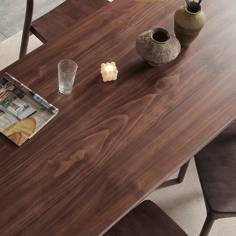 Table de salle à manger naturelle en bois massif, H 29,52 po x L 70,86 po x l 31,49 po