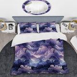 Ethereal Moonbeams Moody Patterns I Abstract Duvet Cover Set