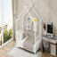 Lit plateforme simple en métal, blanc-1298547722