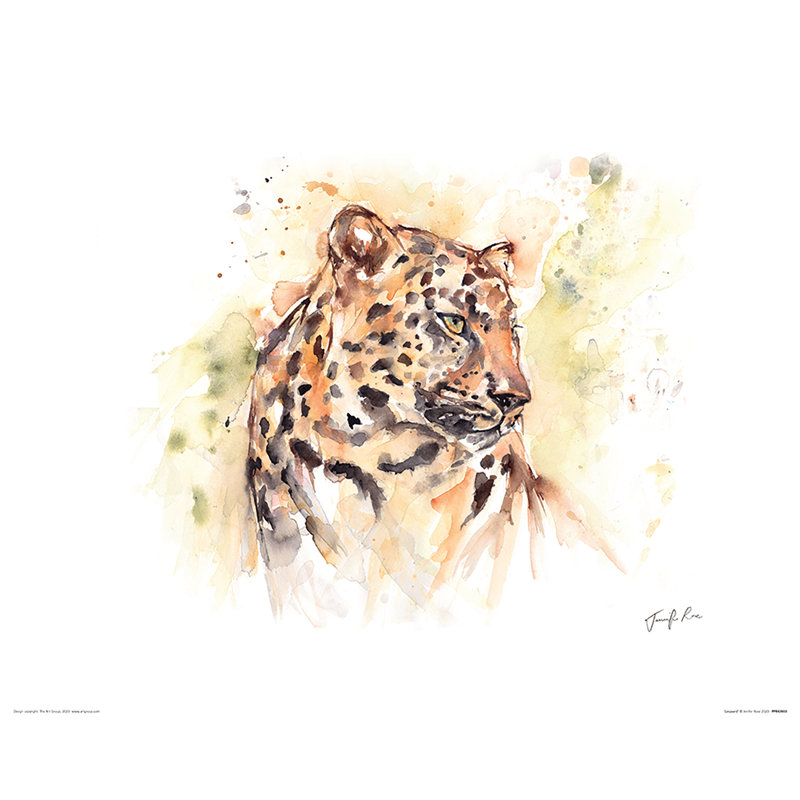 Leopard by Jennifer Rose - No Frame Painting