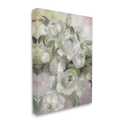 Au-756-Toile, composition florale abstraite sur toile par BlursByAI, peinture