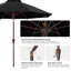 Parasol de marché en oléfine de 2,74 m (9 pi) avec inclinaison et levage à manivelle-1188876251