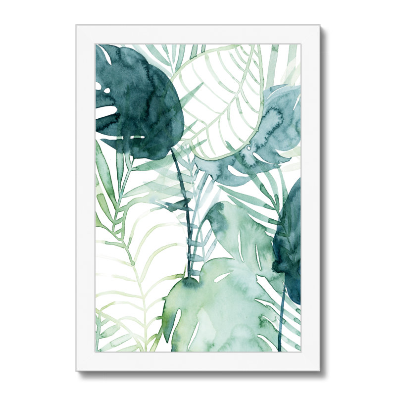 Palm Pieces II 1 Piece Painting, 34cm H x 24cm W, White Framed Paper Print