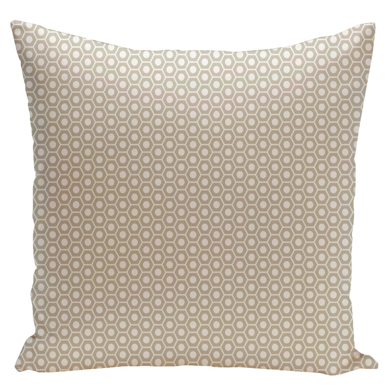 Housse et insert de coussin géométrique carré, H 20 po x l 20 po, Gruau