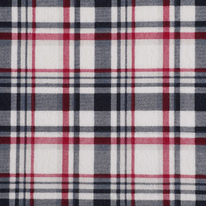 Tommy Hilfiger Glenbrook Plaid Blue Cotton Flannel Sheet Set , King Sheet Set with 2 Pillowcases, Glenbrook Plaid Blue