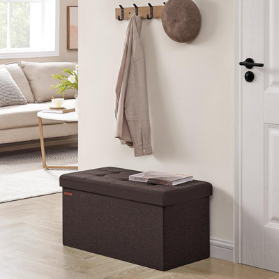 Folding Storage Ottoman Bench