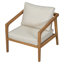 Fauteuil club d'extérieur en bois d'acacia Westin (sans la table)